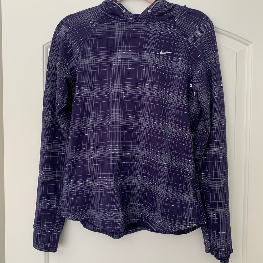 Nike Dryfit Purple Hooded Sweatshirt M